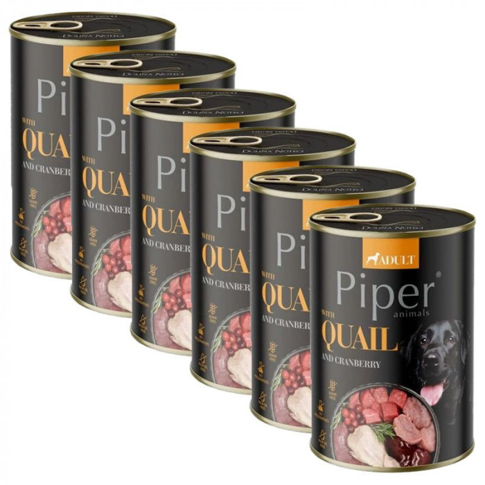 Conserve de piper Adult cu prepeliță și merișoare 6 x 400 g