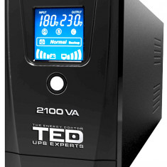 UPS TED Line Interactive 2100VA/1200W, display LCD, 2x Schuko NewTechnology Media