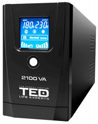 UPS TED Line Interactive 2100VA/1200W, display LCD, 2x Schuko NewTechnology Media foto