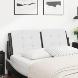 Perna pentru tablie pat, alb si negru, 120cm, piele artificiala GartenMobel Dekor, vidaXL