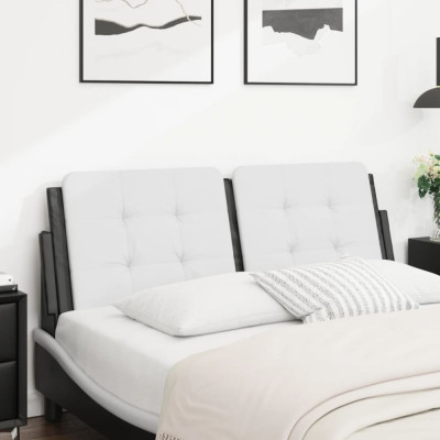 Perna pentru tablie pat, alb si negru, 120cm, piele artificiala GartenMobel Dekor foto