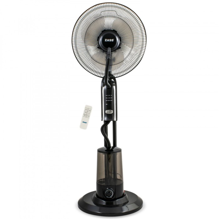 Ventilator pulverizare apa Zass ZMF 02 Black, 320 ml h, Putere 75W, 3,2L, 3 trepte, cu telecomanda - NOU