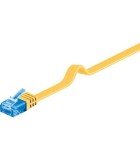 Cablu plat Cat6A UTP 2m 500MHz RJ45 cupru galben Goobay