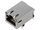 Conector RJ45 ecranat Cat 5 cu diodă LED - 8 pini