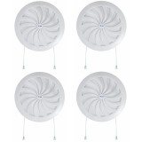 4 x Grila aerisire rotunda, Reglabila 80mm - 150mm