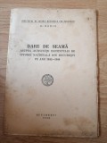 Dare de seamă asupra activităţii Institutului de istorie naţională din Buc ...