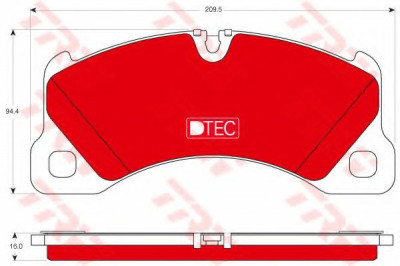 Set placute frana,frana disc VW TOUAREG (7P5) (2010 - 2016) TRW GDB1774DTE foto