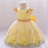 Rochita de ocazie galbena cu paiete aurii (Marime Disponibila: 6-9 luni, Superbaby