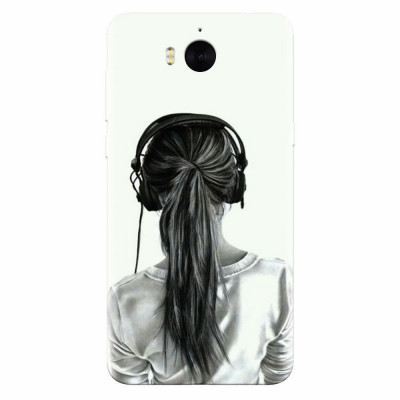 Husa silicon pentru Huawei Y6 2017, Girl With Headphone foto