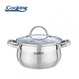 SEMIOALA INOX+CAPAC, 22 X 12.5 CM, 4.7 L, AMIRA, COOKING
