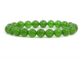 Bratara din agat verde 6mm pe elastic 19cm sfere