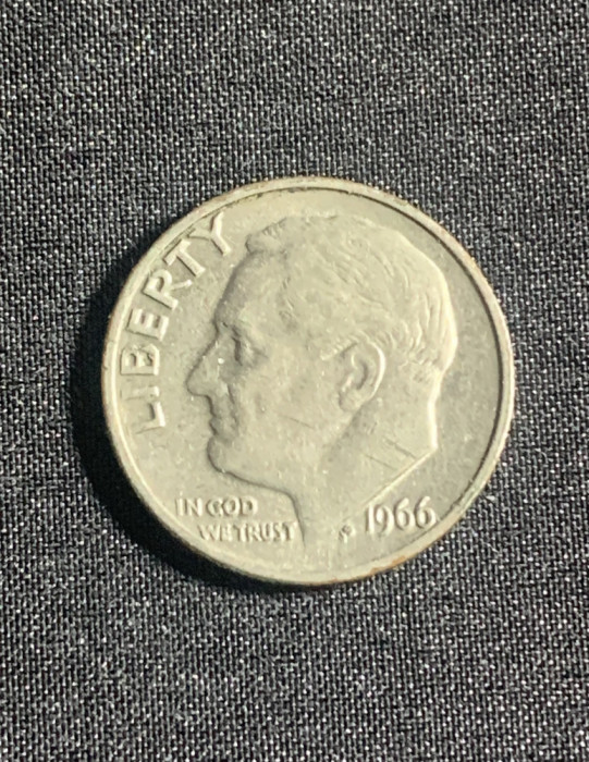 Moneda One Dime 1966 USA