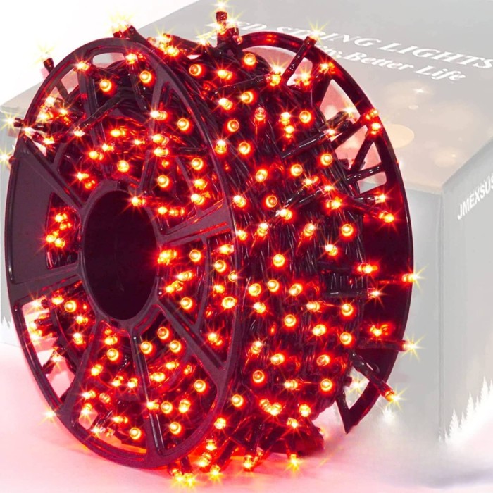 Instalatie de Craciun Model 6027 Liniara Flash 1000 Leduri 100 m - Rosu