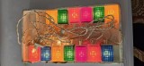 INSTALATIE POM DE IARNA CU 15 BECURI , NEMTEASCA ANII 80 , ARE LIPSA 2 FASUNGURI COLORATE ,