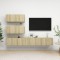 vidaXL Set de dulapuri TV, 4 piese, stejar sonoma, PAL