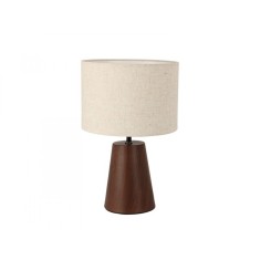 Lampa de masa cu baza din lemn
