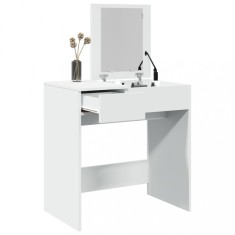 vidaXL Masă de toaletă cu oglindă, alb, 73x46,5x120 cm