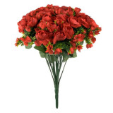 Buchet decorativ artificial cu flori de trandafiri rosii,plastic,38 cm, Oem