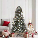 VidaXL Brad de Crăciun artificial cu 300 LED Verde 99 x 99 x 180 cm 3395885