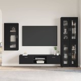Cumpara ieftin Set comoda TV FLORIN 3 buc. 150 x 39 x 30 cm Negru