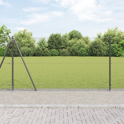 Gard Hexagonal vidaXL Gri 1.2x100 m Oțel foto