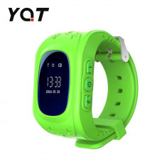 Ceas Smartwatch Pentru Copii YQT Q50 cu Functie Telefon, Localizare GPS, Pedometru, SOS - Verde, Cartela SIM Cadou foto