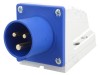 Conector alimentare AC PCE 16A 230V IP44 Cod 513-6 3 Pini Montare Murala