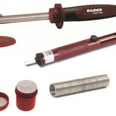 Letcon 40 W cu cap ascutit + pompa absorbtie fludor + fludor + pasta decapanta kit Raider Power Tools