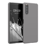 Cumpara ieftin Husa pentru Sony Xperia 10 III, Silicon, Gri, 54754.155, kwmobile, Carcasa