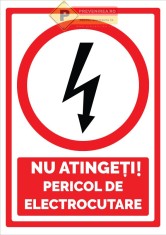 Indicator nu atinge pericol de electricitate foto