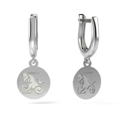Cercei din argint model Capricorn foto