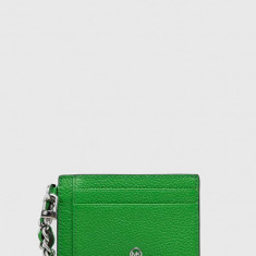 MICHAEL Michael Kors carcasa din piele femei, culoarea verde