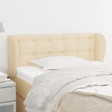 VidaXL Tăblie de pat cu aripioare crem 83x23x78/88 cm material textil 3117557
