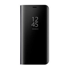 Husa Book compatibil Huawei Y5 2018 Negru Clear view