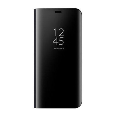 Husa Book compatibil Huawei Y5 2018 Negru Clear view foto