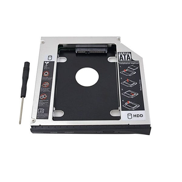 Rack Caddy Hardisk SSD Laptop SATA &ndash; Inlocuieste Unitate Optica 9mm