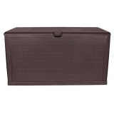 TM-SBR46H TOUGH MASTER 460L Storage Box Rattan style, coffee, hinges Innovative ReliableTools