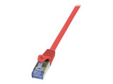 PATCH CORD S/FTP LOGILINK Cat6a- LSZH- cupru- 1 m- rosu- AWG26- dublu ecranat CQ3034Si