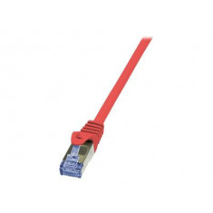 PATCH CORD S/FTP LOGILINK Cat6a- LSZH- cupru- 1 m- rosu- AWG26- dublu ecranat CQ3034Si