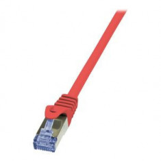 PATCH CORD S/FTP LOGILINK Cat6a- LSZH- cupru- 1 m- rosu- AWG26- dublu ecranat CQ3034Si