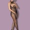 Bodystocking Catsuit, Negru S/M/L