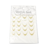 Set de 4 unități: Autocolante cu design slider French ombre ST-2306 gold