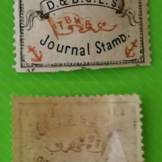 T.B. MORTON & CO,JURNAL STAMP, D. & B.S.L.S. , 10 PARAS,1870-72 (02)