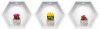 Sticker Cactusi 3D - Nise Hexagon in Perete