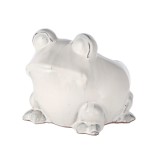 Cumpara ieftin Ghiveci flori ceramica alba Broscuta 27 x 24 x 23 cm