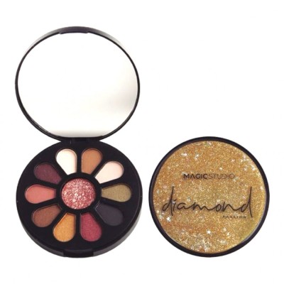 Paleta de farduri Diamond Glitter Circle, cu 11 culori, Magic Studio foto