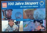 MONEDA DIN ARGINT AUSTRIA - 5 EURO 2005, MONEDA UNC IN BLISTER-100 ANI SKI SPORT, Europa