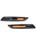 Set 2 Semnalizari Carbon Aripa LED Dinamice secventiale cu sticla fumurie pentru BMW F10, F11, F07 fara facelift