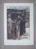Alfonso Bosco - Exlibris, gravura, pentru contele Luigi Amedeo Rati Opizzoni