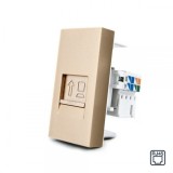 Cumpara ieftin Priza internet RJ45 Livolo aurie, montaj &icirc;n perete, design premium